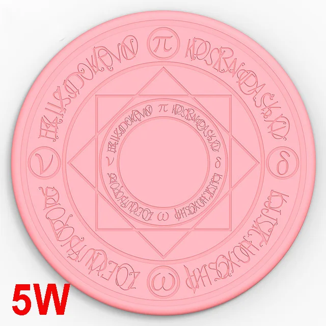 5W Pink Qi 5 Вт/10 Вт Волшебная Универсальная беспроводная зарядка Быстрая зарядка для iPhone samsung Xiaomi - Цвет: 5W Pink