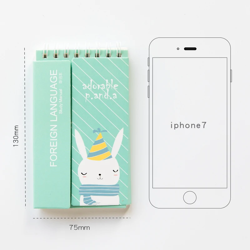 SIXONE портативная книга для обучения английскому языку, школьные принадлежности, офисные канцелярские принадлежности, сумка, блокнот, дневник, бумага - Цвет: Rabbit