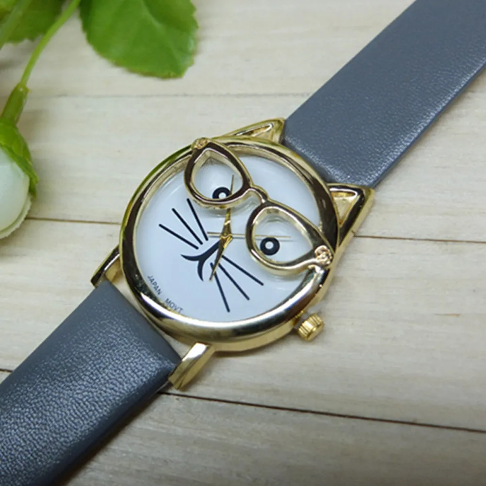 Часы женские студенческие стальной Чехол кожа повседневные модные наручные с