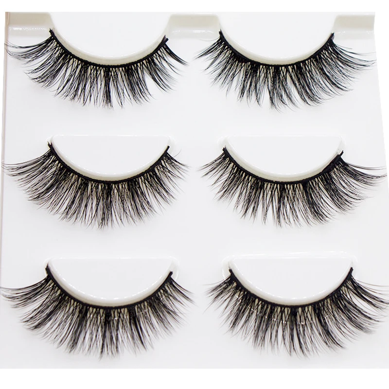 3D накладные ресницы YOKPN ручной работы из хлопка многослойные Удлиненные с