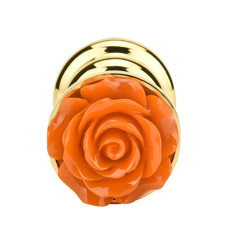 1 шт. супер стимуляция Металлические анальные бусины основа в форме розы