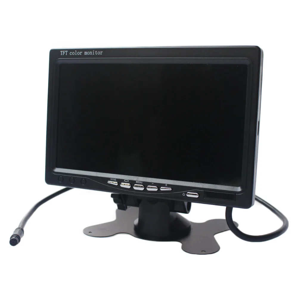 DIYKIT AHD 7 дюймов TFT ЖК-дисплей автомобильный монитор заднего вида монитор 2 x Водонепроницаемый ИК Ночное видение 960 P AHD Камера для автобус