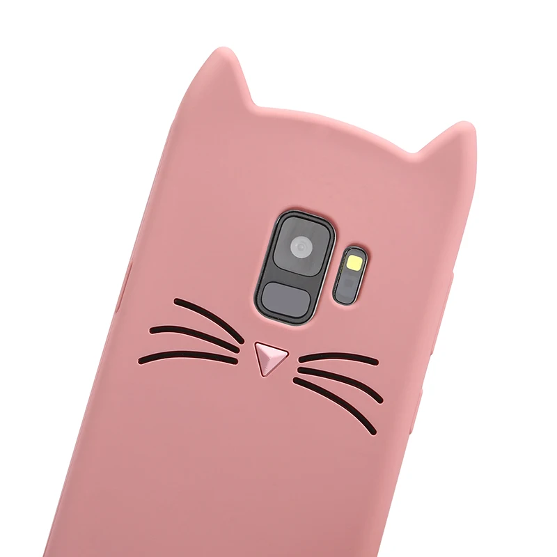 Роскошный милый чехол с кошкой для samsung S8 galaxy S9 Plus S6 samsung S7 Edge J3 J5 J7 Pro силиконовый чехол для сотового телефона