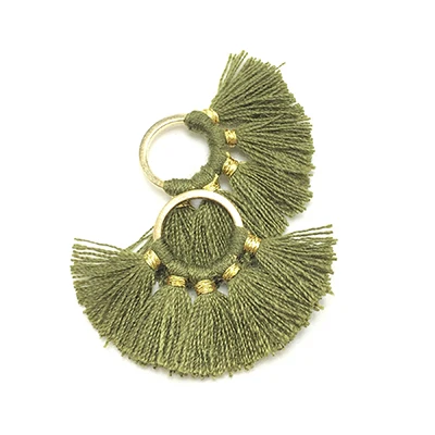 GUFEATHER L121/2 см мини кисточка/ювелирные аксессуары/Аксессуары для серег/металлическое кольцо кисточка/изготовление сережек/Сделай сам ручная работа/2 шт - Цвет: L12122