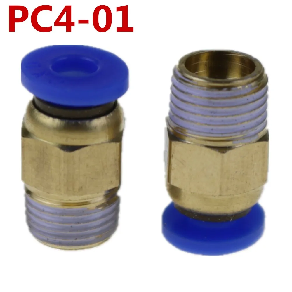 PC4 01 10 шт. 4 мм до 1/8 &quotПневматические соединители мужские прямые быстросъемный