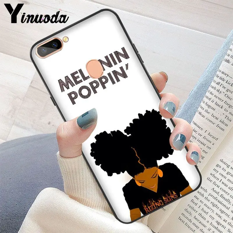 Yinuoda меланин поппин черный для девочек capas ТПУ Мягкий силиконовый чехол телефона
