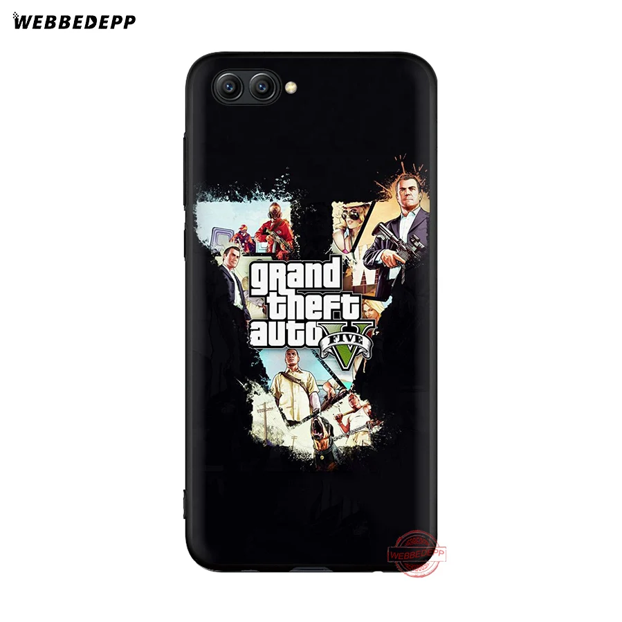 WEBBEDEPP Grand Theft Auto GTA V Soft Case for Honor 20 10 9 9X 8 Lite 8C 8X 7X 7C 7A 3GB 6A Pro View | Мобильные телефоны и