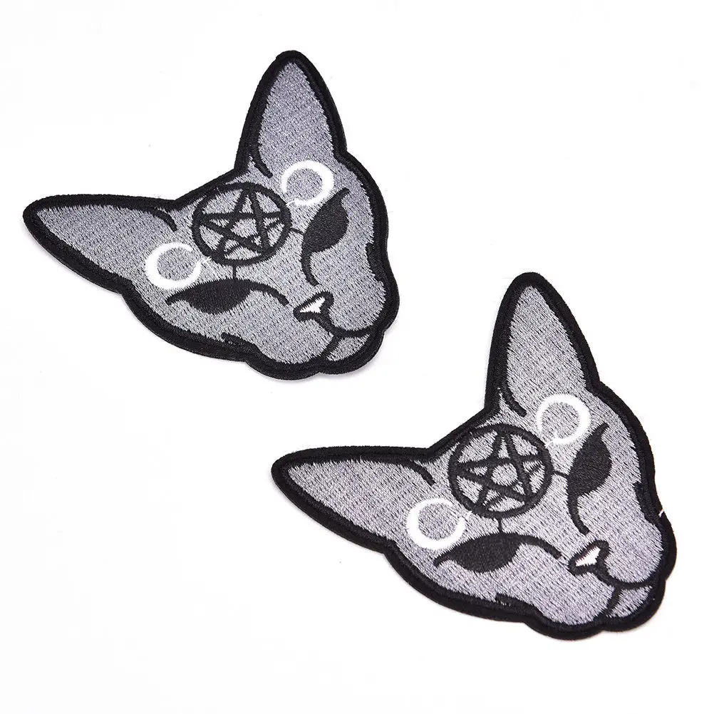 2 шт./лот сделай сам термонаклейка с вышивкой хлопковая накладка на Хэллоуин