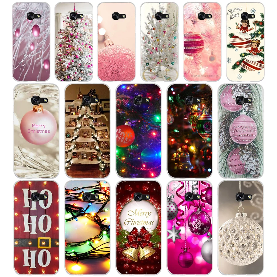 123AQ Розовый Рождественский шар огни украшения Мягкий Силиконовый ТПУ чехол для