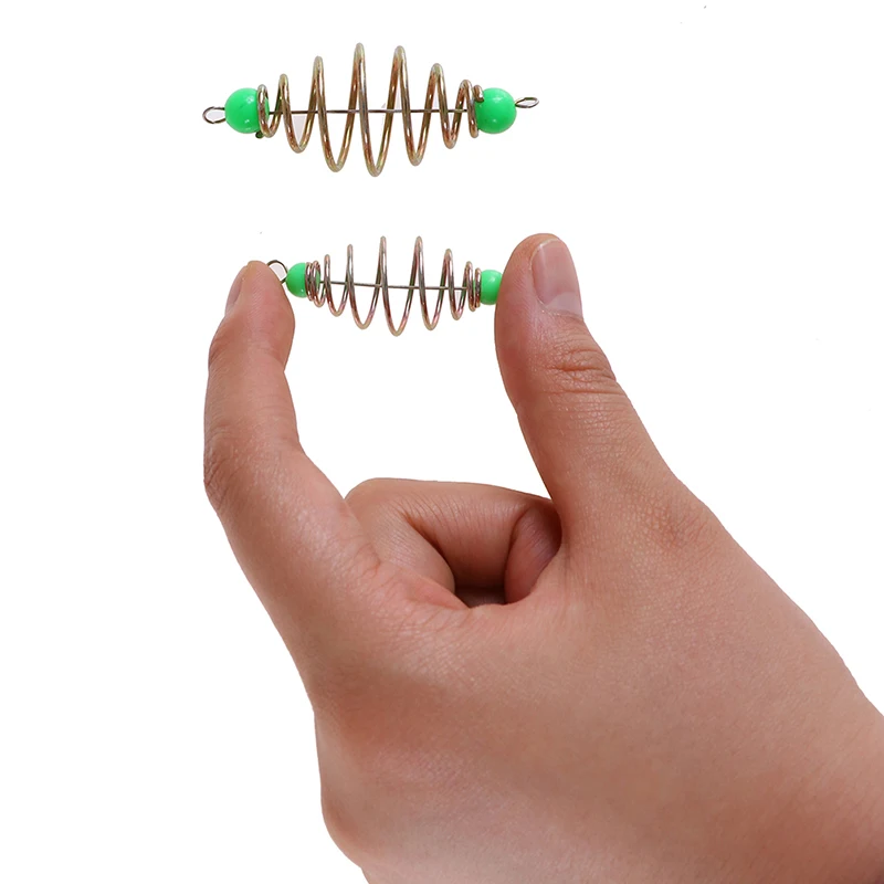 10 шт. Нержавеющая сталь приманки Метатель Рыболовные катушки пружины встроенный