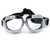 Silver Fram Clear Le Шлем стимпанк медные стаканы мотоциклетные летные защитные очки винтажные очки пилот байкер очки защитное снаряжение очки - Цвет: Silver Fram Clear Le
