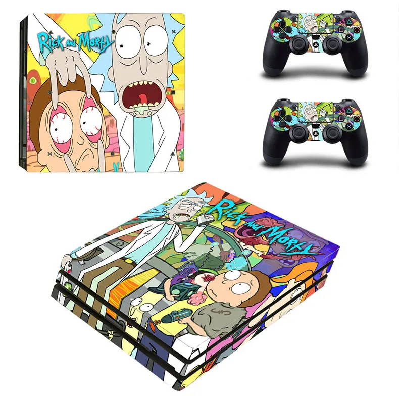 YSP4P-2754 Наклейка для PS4 Pro Skin Rick and Morty Skins Play station 4 Pro, PS 4 Pro, наклейка s для игровой консоли и двух контроллеров - Цвет: YSP4P-2754