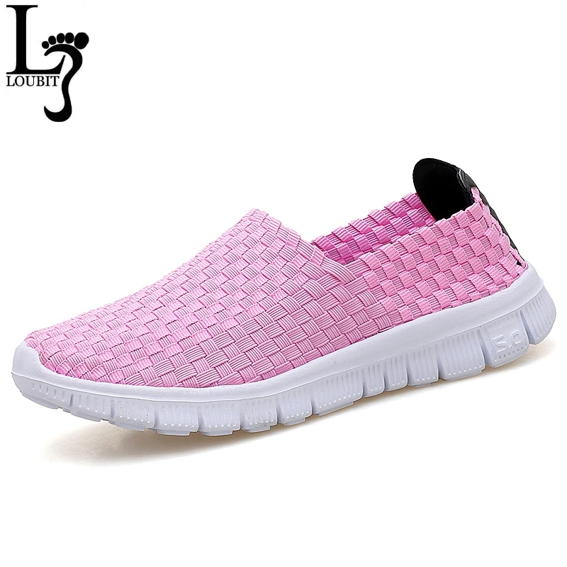 Туфли женские однотонные на плоской подошве повседневные плетеные лоферы без