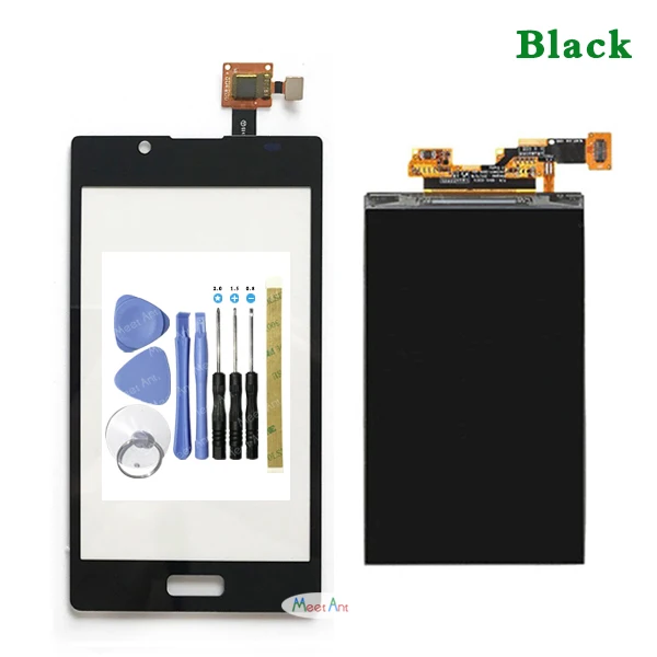 LCD and Touch Black Высококачественный 4,3 ''для LG Optimus L7 P700 P705 ЖК-дисплей с сенсорным экраном дигитайзер Датчик - Цвет: LCD and Touch Black