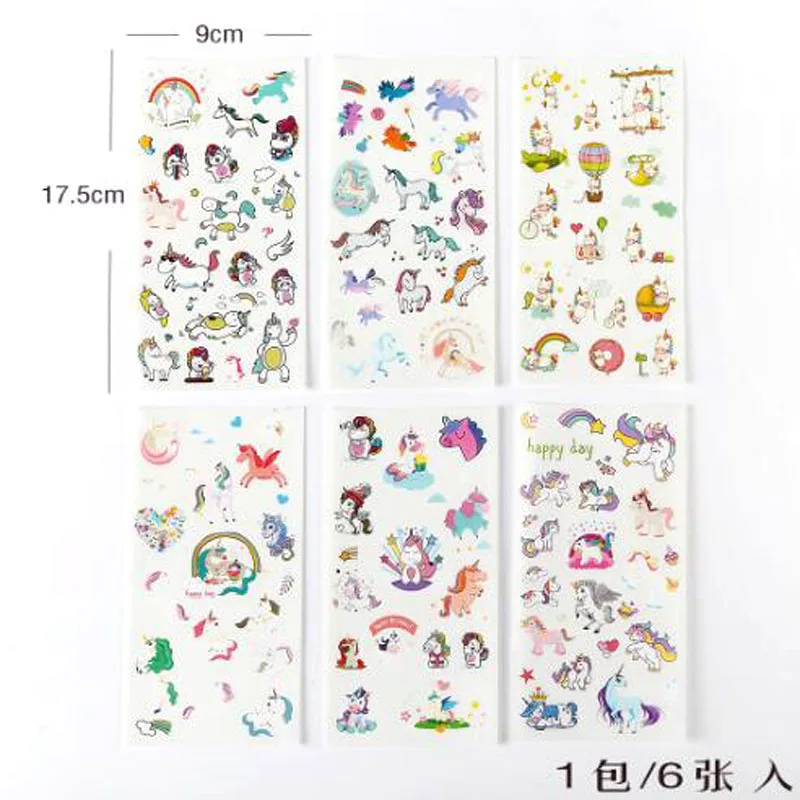 Единорог наклейка в виде милого героя аниме детские игрушки с изображением
