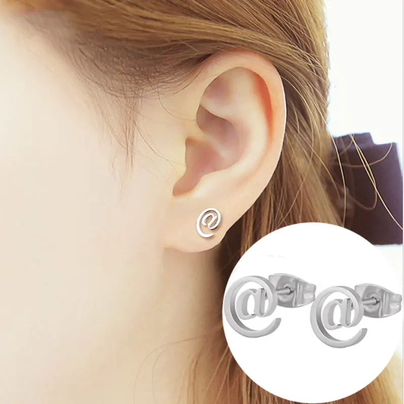 Серьги из нержавеющей стали для мужчин и женщин персонализированные украшения с