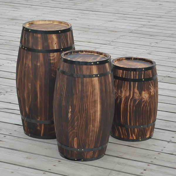 Деревянный Декоративный бочонок для вина из дуба высота 100 см | Дом и сад