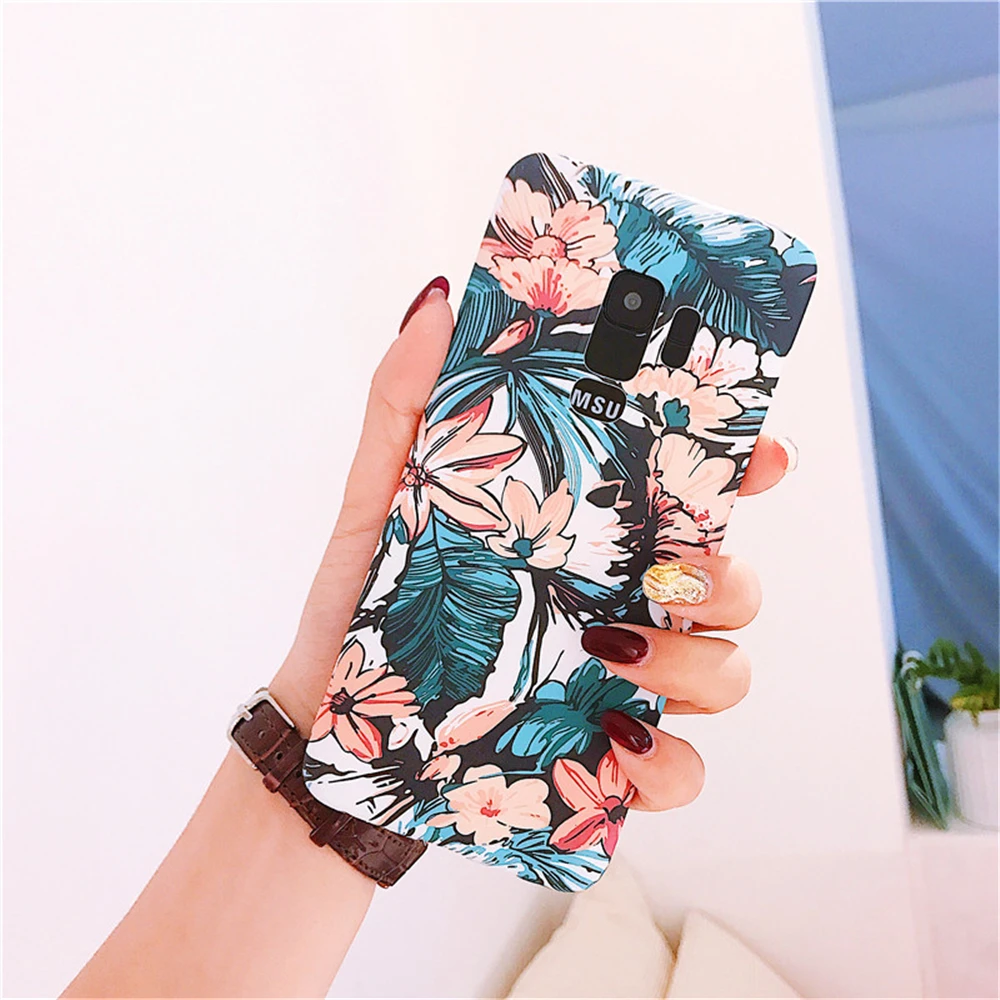 Cases for Samsung Galaxy S8 S8+fashion Art Blossom Phone Case S8+ Matt Comfort Shockproof Hard Back Covers |