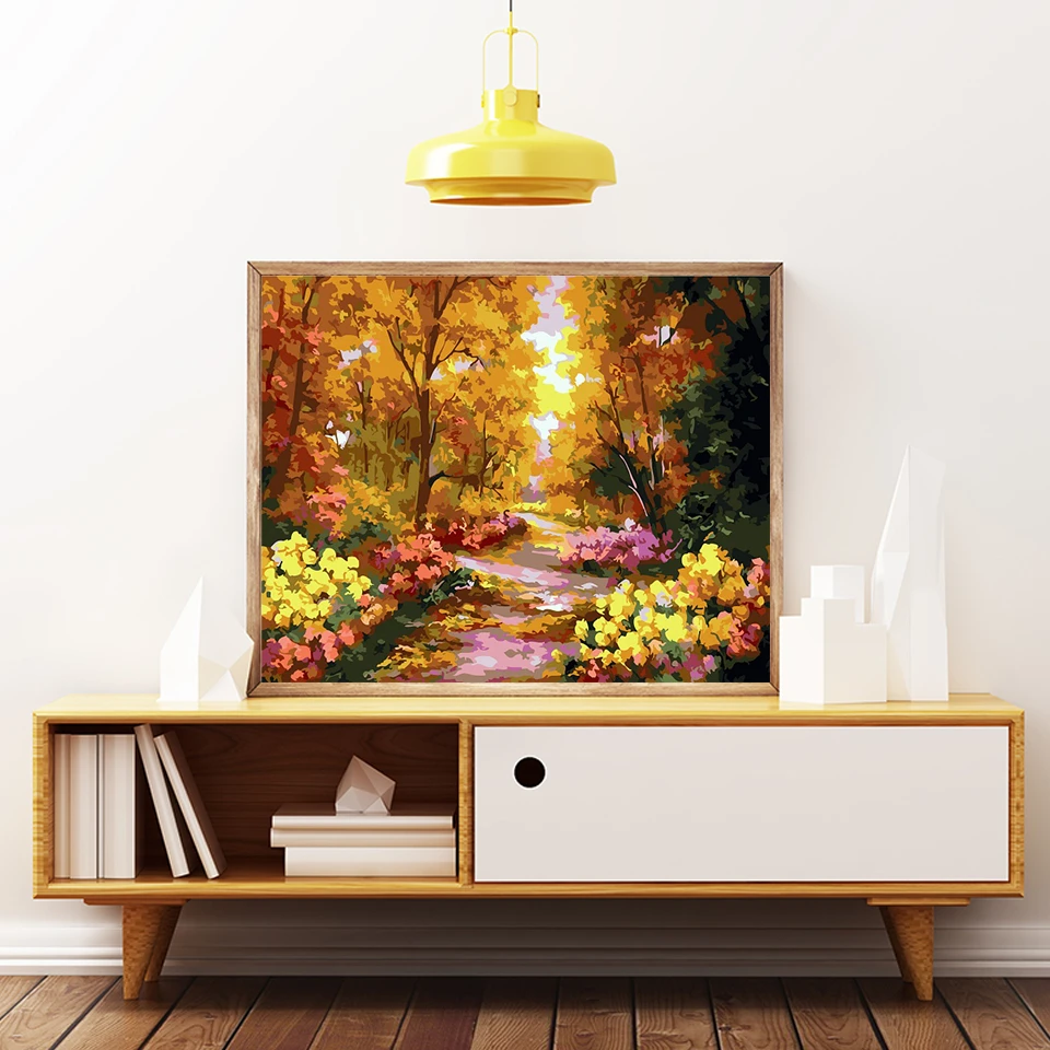 AZQSD краска по номерам Морской Маяк Безрамная 50x40 см Акриловая модульная цифровая масляная краска ing пейзаж домашний декор