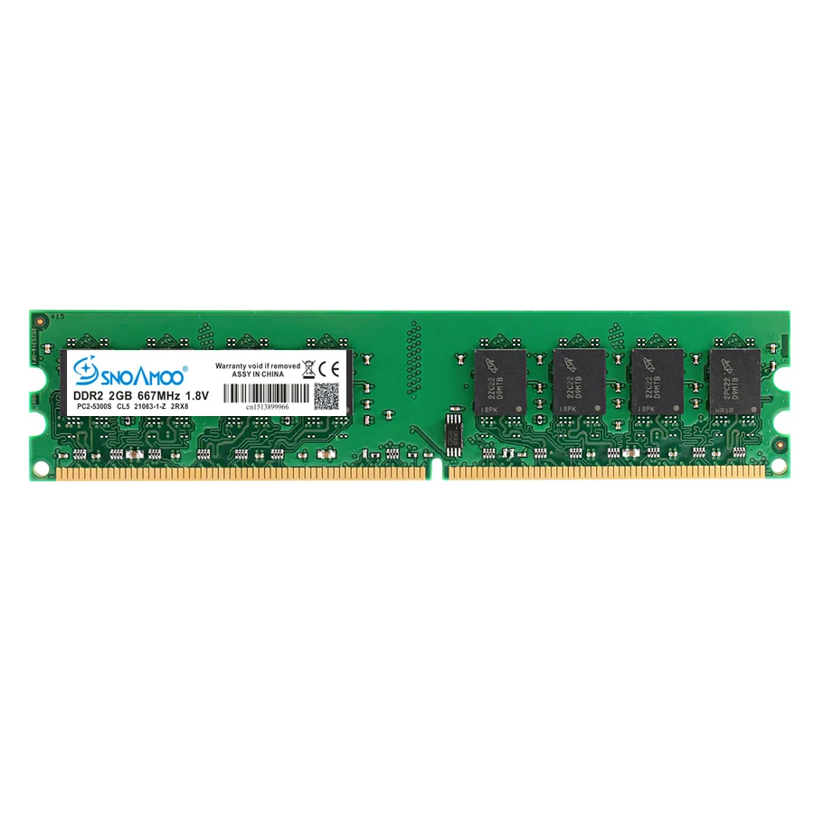 SNOAMOO Новый настольный компьютер DDR2 2 Гб ARM 667 МГц PC2-5300S 240 Pin 800 Φ 1 ГБ 4 DIMM для Intel