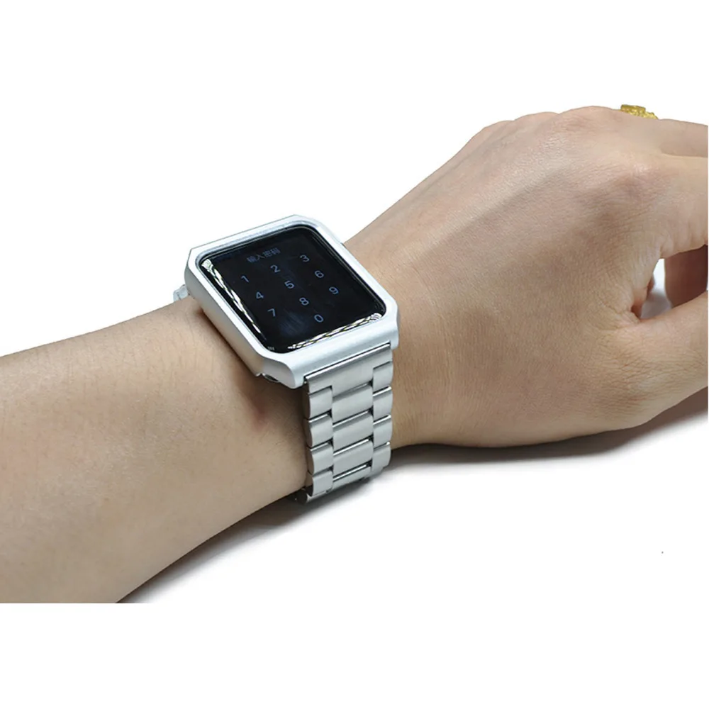 Ремешок из нержавеющей стали для apple watch band 42 мм/38 мм металлический браслет pulseira 3 и