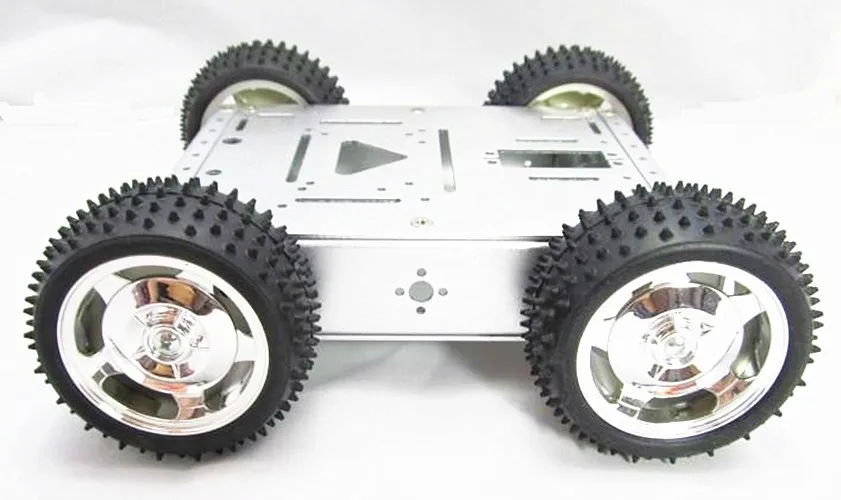 Металлическое шасси для робота-автомобиля 4WD с 4 шт. моторами Мобильная платформа