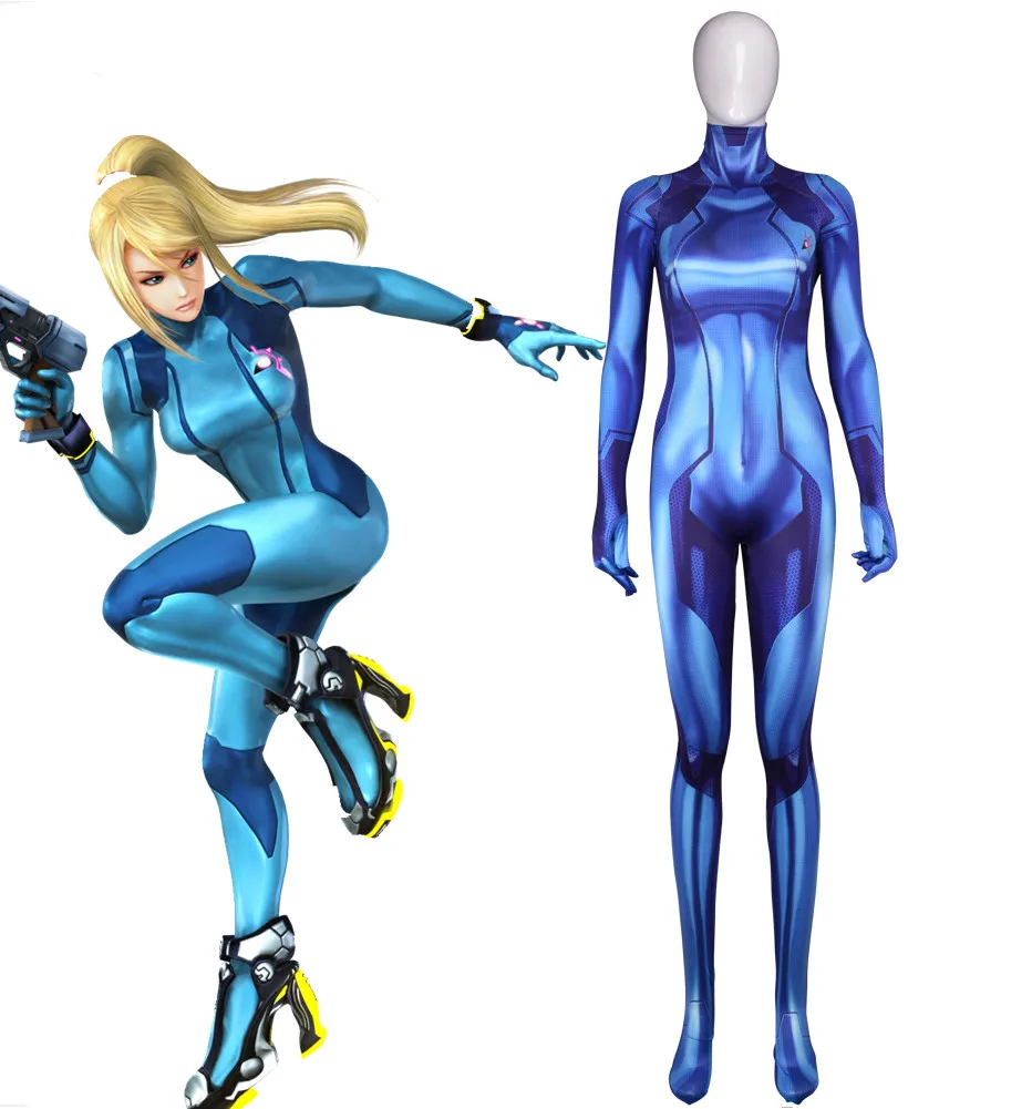 Костюмы для косплея Эран Метроид Самус костюм зентай с 3D принтом кошки на