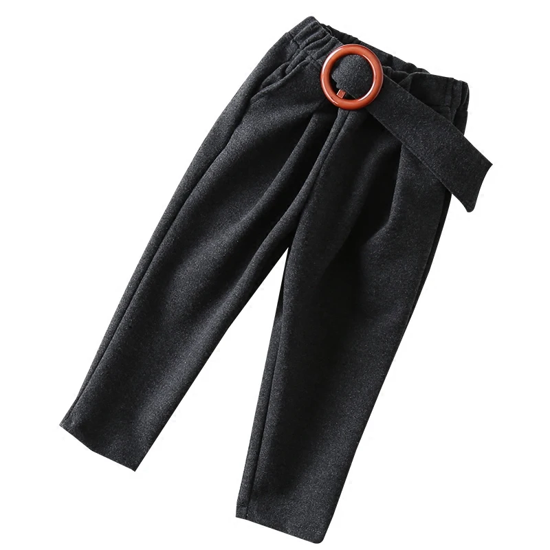 Детская одежда 2017 г. Новые корейские штаны для девочек на осень и зиму однотонные