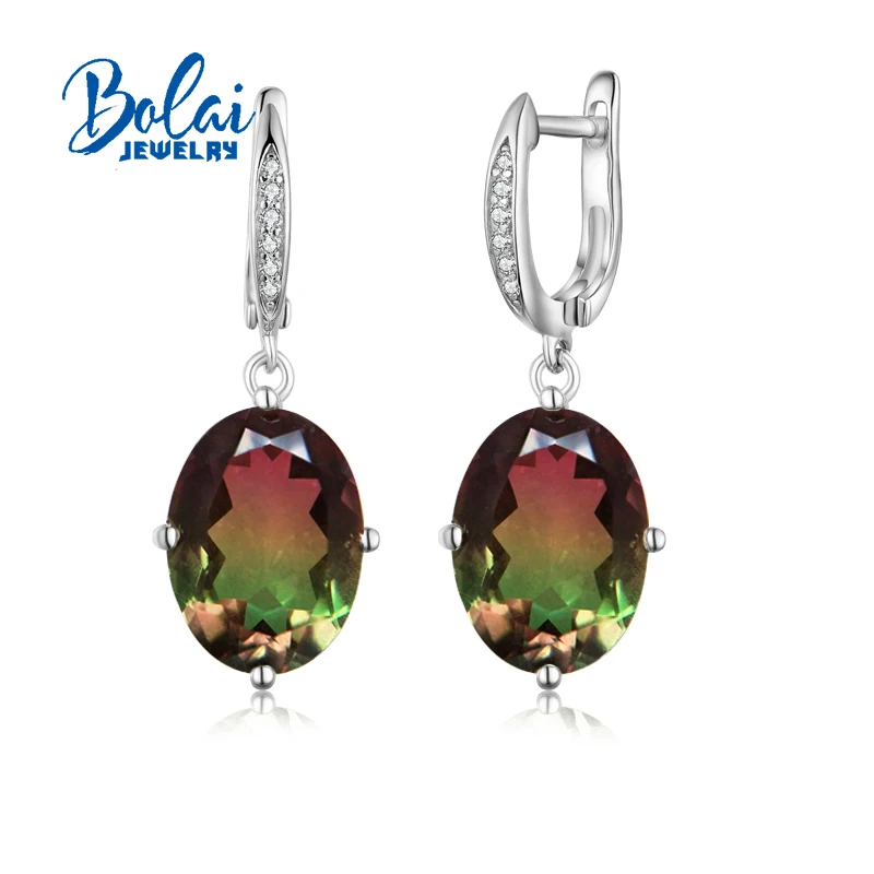 Bolaijewelry, двойной Многоцветный Кристалл, набор ювелирных изделий, серебро 925 пробы, дизайн по контракту для женщин, подарки на годовщину