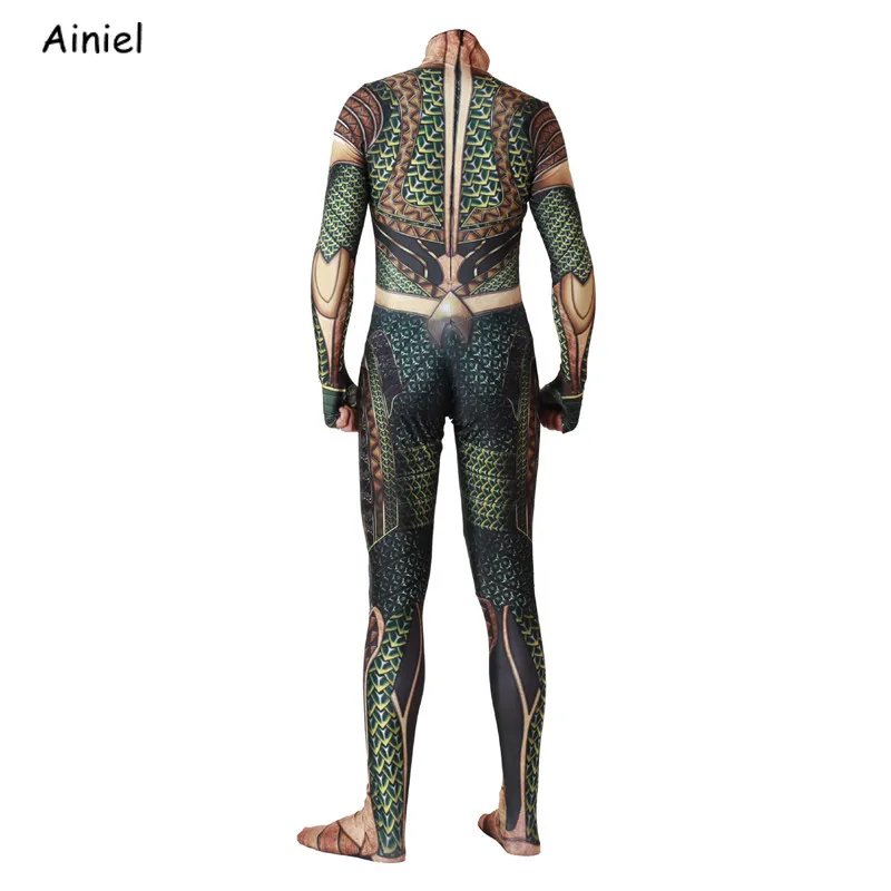 Индивидуальный костюм аквамена Костюм Артура Карри золотого цвета для