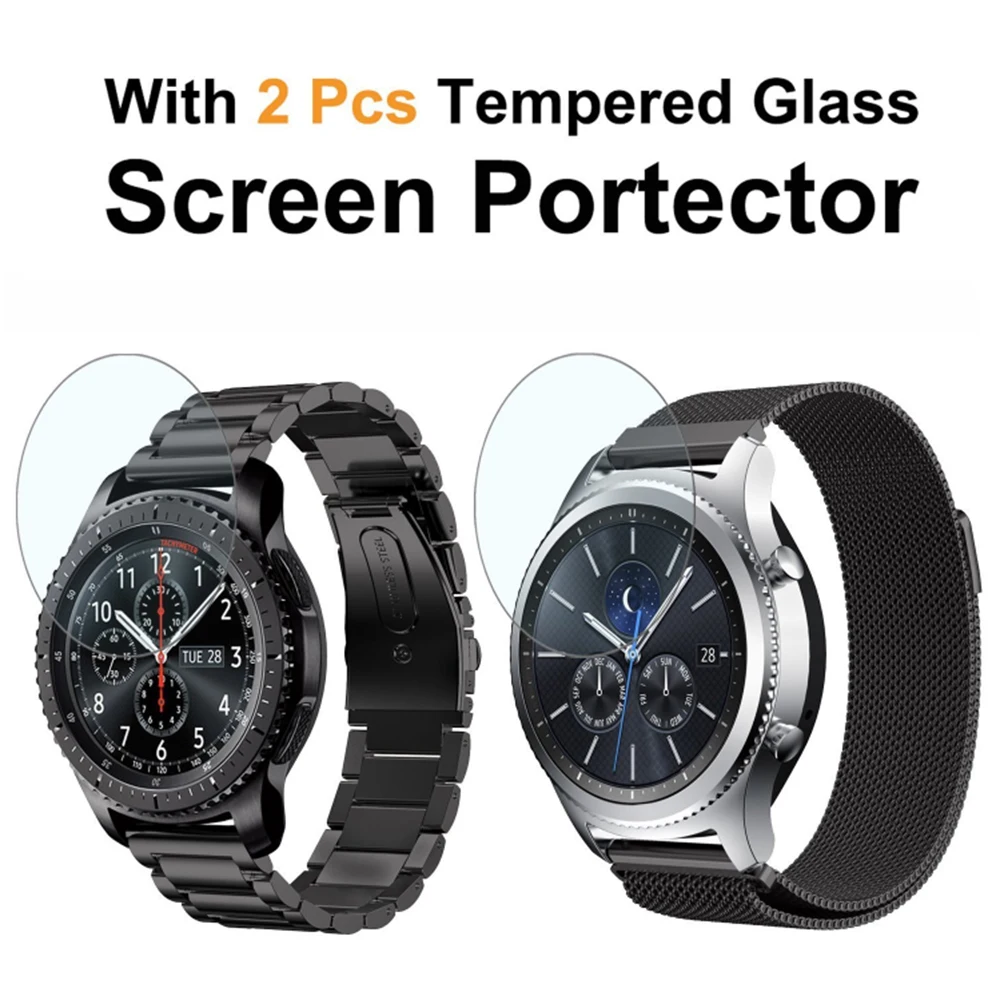 Ремешок для часов из нержавеющей стали 22 мм Миланская петля для samsung Galaxy Watch 46 мм gear S3 ремешок на запястье металлический ремень браслет
