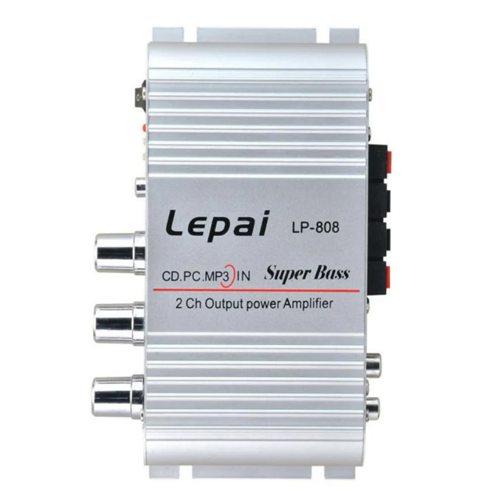 LP 808 мини HiFi супер бас Автомобильный усилитель для мобильный телефон MP3 PC 20W X2 RMS