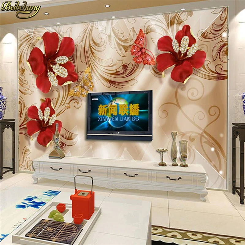 Пользовательские фото обои большой росписи 3d Европейский дворец ветер золотые