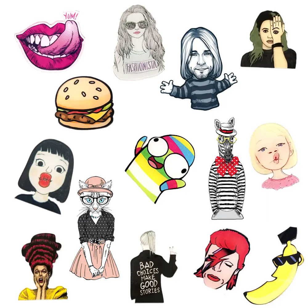 1 шт. Значки для одежды с героями мультфильмов акриловые значки на рюкзак иконы