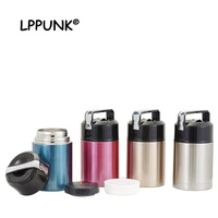 new 1l vacuum insulated lunch box keep food warm braised pot leakproof lunch containers stainless steel thermal food jar handle