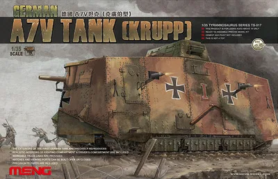 MENG TS-017 RealTS МОДЕЛЬ 1/35 немецкий бак A7V (KRUPP) | Игрушки и хобби