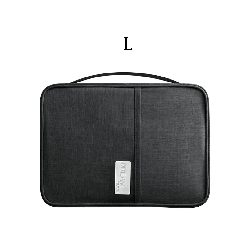 black L RHXFXTL брендовые Чехлы для паспорта, держатель, посылка для карт, кредитный держатель для карт, кошелек, органайзер, аксессуары для путешествий, Сумка для документов, держатель для карт - Цвет: black L