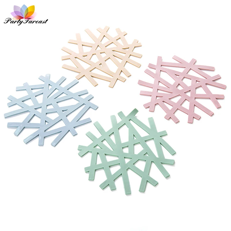 PF силиконовые Коврики нерегулярные подставки изоляции столовых сплошной Цвет