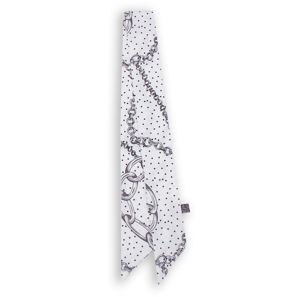 2019 Luxury Silk Small Women Fashion narrow Head Bag Scarf Flower Print Hair Handle Tie Ribbon Wholesale H958 |