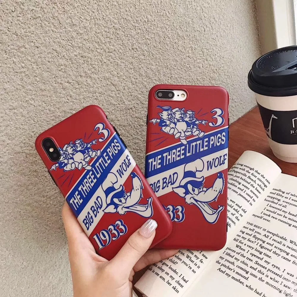 Cute Cartoon Pig Phone Case For iphone X XS Max XR 6 6s 7 8 plus Cover Fashion Funny IMD Soft Cases Capa |