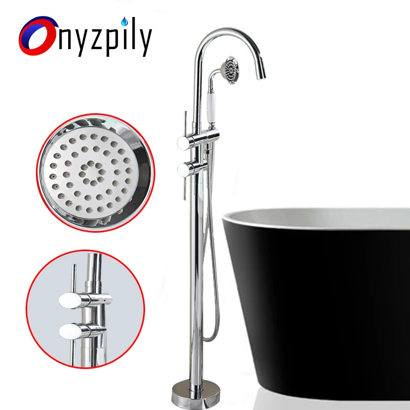 Светодиодная ручка Onyzpily ручной напольный смеситель для тропического душа с