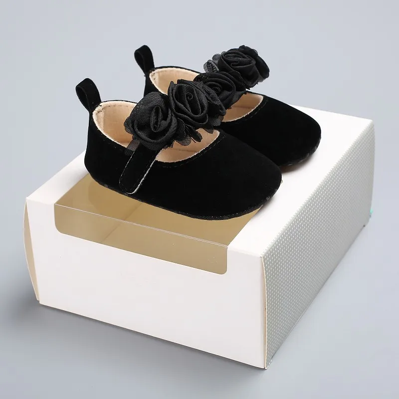 Милый Блестящий цветочный детская обувь принцессы новорожденных малышей коляска на мягкой подошве для младенцев противоскользящая детская обувь 0-18 месяцев