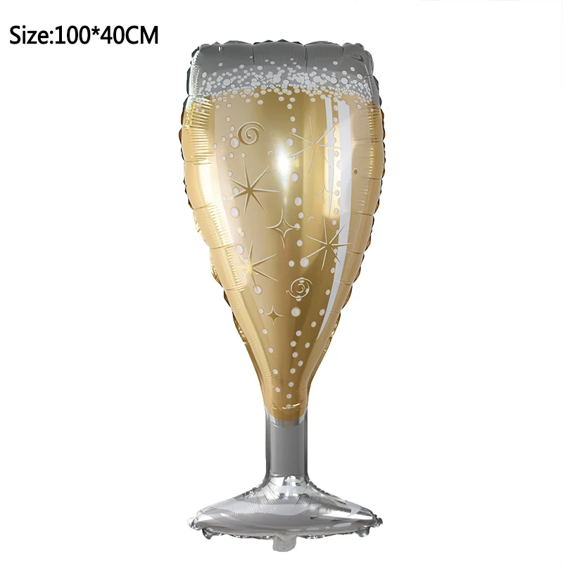 1Pcs-S03 1 шт., чашка для шампанского, винная бутылка, пивная алюминиевая фольга, воздушный шар, летний Гавайский юбилей, с днем рождения, для свадебной вечеринки, Декор - Цвет: 1Pcs-S03