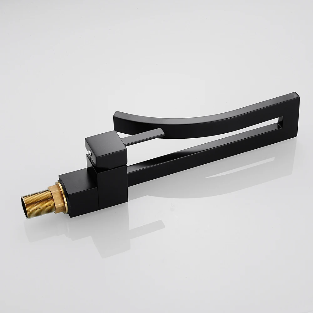 Смеситель для раковины из хромированной латуни квадратный высокий смеситель в