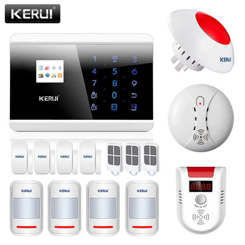 Kit 5 Kerui Android IOS APP пульт дистанционного управления GSM сигнализация охранных Русский Испанский Французский английский голосовые подсказки охранной сигнализации - Цвет: Kit 5
