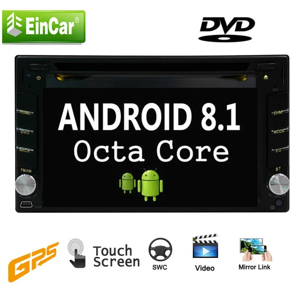 WiFi Mirror Link 1080P OBD2 SWC двойная камера Eincar Android 8 1 Oreo OS автомобильный стерео двойной Din 6 2