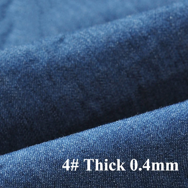 4-0.4mm Meetee, 50*150 см, Потертая джинсовая ткань, хлопок, тонкая/плотная ткань для штанов, рубашек, одежды, фартук, ручная работа, летняя одежда FA206 - Цвет: 4-0.4mm