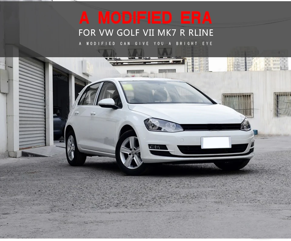 Углеродного волокна/FRP передний бампер спойлер для Volkswagen VW Golf 7 R только автомобильный передний бампер для губ разветвители
