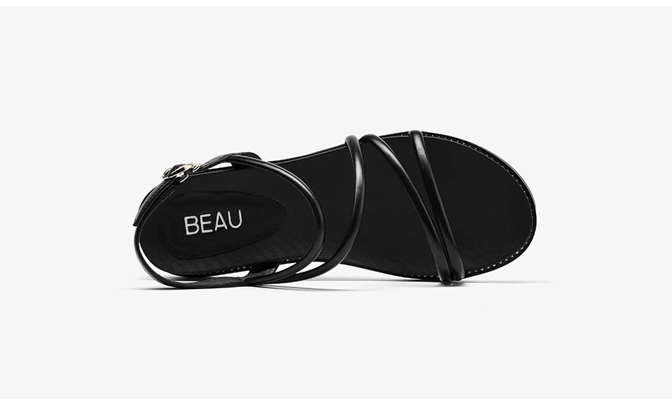 BeauToday/Босоножки на платформе для женщин из овечьей кожи с пряжкой на ремешке со стразами; летние женские туфли на танкетке; обувь ручной работы; 32117