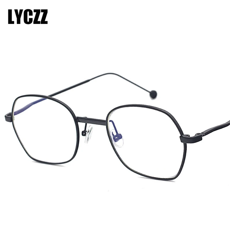 LYCZZ 2019 New Exquisite Square Glasses Students Fashion Trend Alloy Sunglasses Unisex Myopia Spectacle Prescription eyewears |